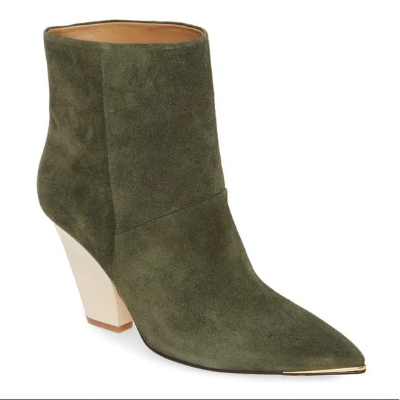 NEW Tory Burch Lila Ankle Bootie Olive Suede Size 9.5 - Picture 15 of 15